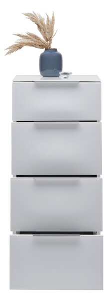KOMODA, biela s vysokým leskom, 45,3/99,3/40 cm Voleo - Komody