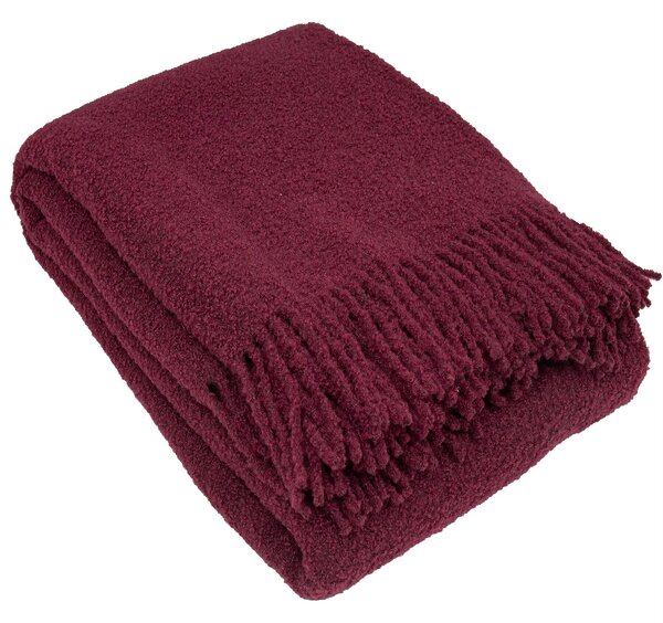Deka Boucle 140x200cm red wine