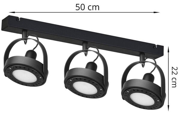 Bodové svietidlo Chest, 3x LED max. 9w, (výber z 2 farieb), (možnosť polohovania)