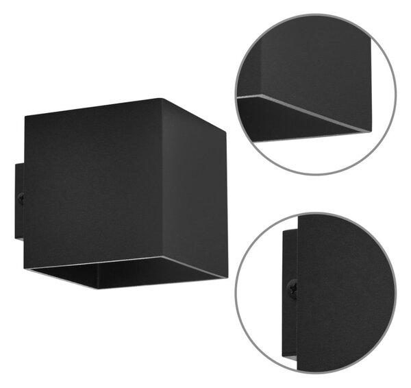Nástenné svietidlo Cube, 1x kovové tienidlo (výber z 3 farieb)