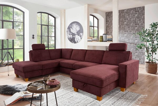 SEDACIA SÚPRAVA, textil, tmavočervená Sit & More - Sedačky, Online Only