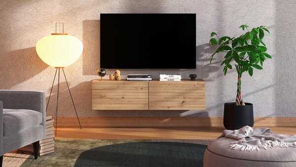 STOJAN NA TV, dub artisan, 128/32/42 cm Xora - TV nábytok