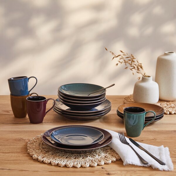 KOMBINOVANÝ SERVIS, 16-dielne, kamenina Creatable - Online Only bytové doplnky, Online Only