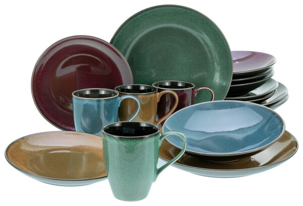 KOMBINOVANÝ SERVIS, 16-dielne, kamenina Creatable - Online Only bytové doplnky, Online Only