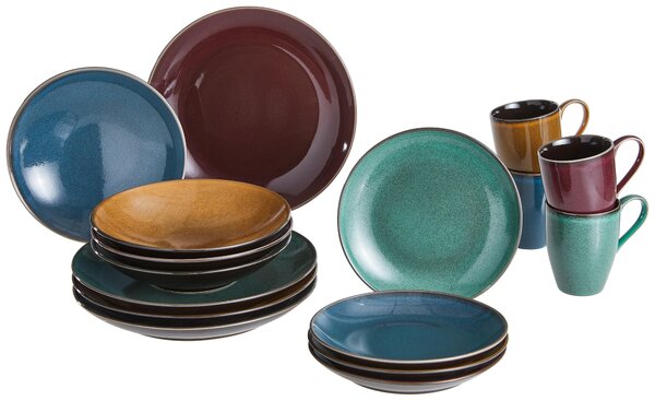 KOMBINOVANÝ SERVIS, 16-dielne, kamenina Creatable - Online Only bytové doplnky, Online Only