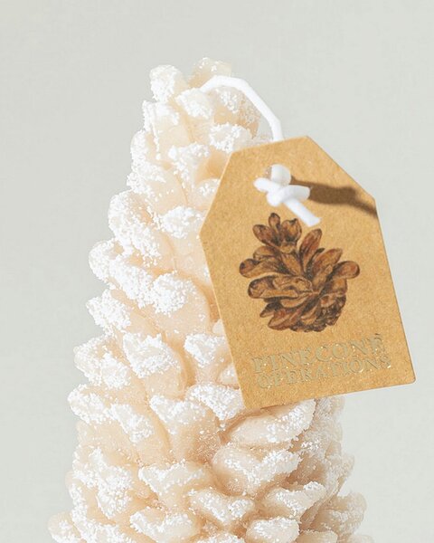 Sviečka Pine Frost I 7x18 cm