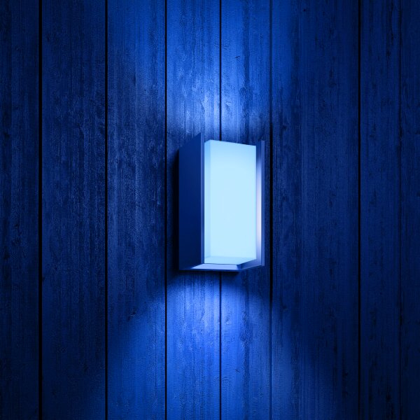 Vonkajšie nástenné svietidlo 1x E27 2000–6500K antracitová IP44 Philips HUE White and Color Ambiance Turaco 8721103118578