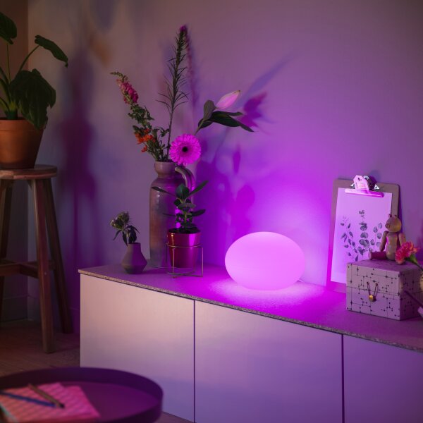Stolná lampa 1x E27 1000–20000K biela IP20 Philips HUE White and Color Ambiance Flourish 8721103118813