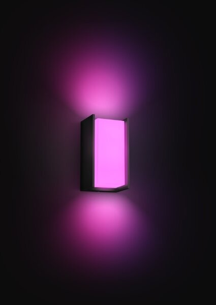 Vonkajšie nástenné svietidlo 1x E27 2000–6500K antracitová IP44 Philips HUE White and Color Ambiance Turaco 8721103118578