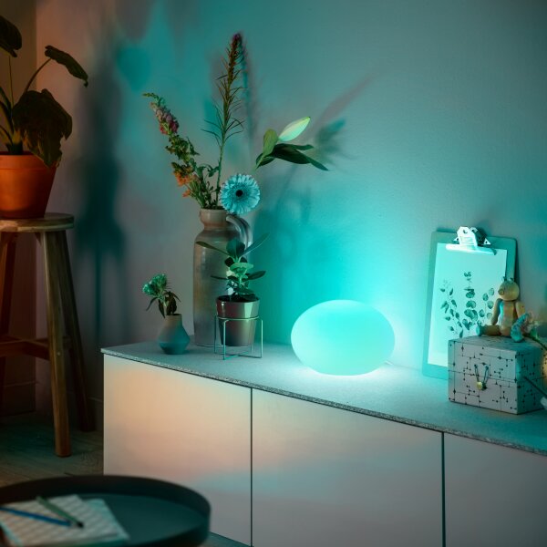 Stolná lampa 1x E27 1000–20000K biela IP20 Philips HUE White and Color Ambiance Flourish 8721103118813