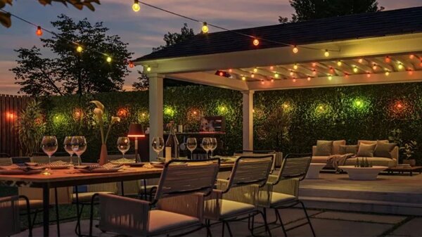 Vonkajšia svetelná reťaz - predĺženie, bez zdroja LED 1000–20000K čierna IP65 Philips HUE White and Color Ambiance Festavia extension 8721103062857