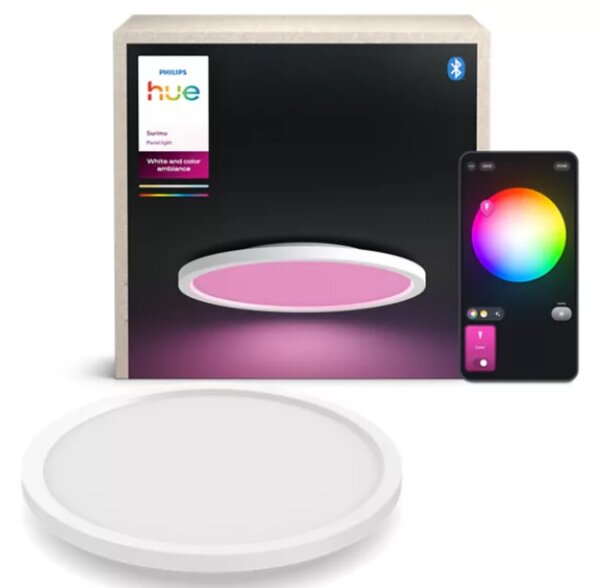 Stropný panel LED 2000–6500K biela IP20 Philips HUE White and Color Ambiance Surimu 8721103044594