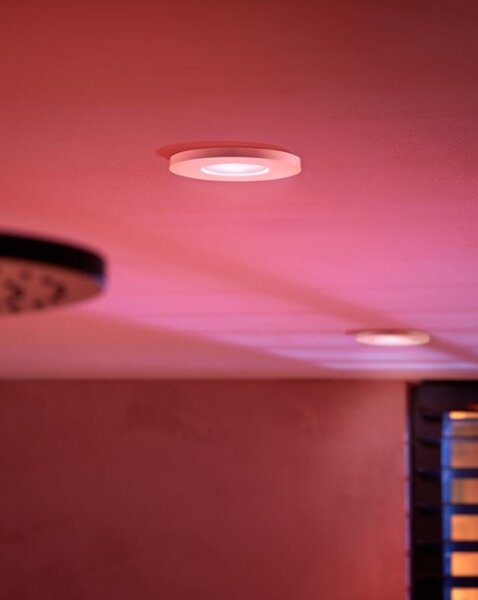 Zapustené svietidlo 3x GU10 2000–6500K biela IP44 Philips HUE White and Color Ambiance Xamento 8721103072900 balenie 3 ks