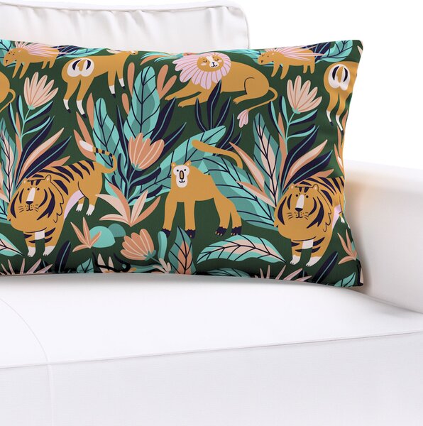 Karin - jednoduchá obliečka, 60x40cm farba produktu oranžová látka vzorované