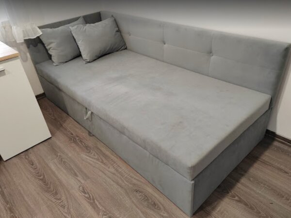 Váľanda s úložným priestorom Auriga 90x200 - sivá