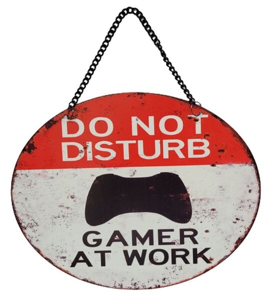 Závesná kovová ceduľa Do Not Disturb - 25*20 cm - Ostatní