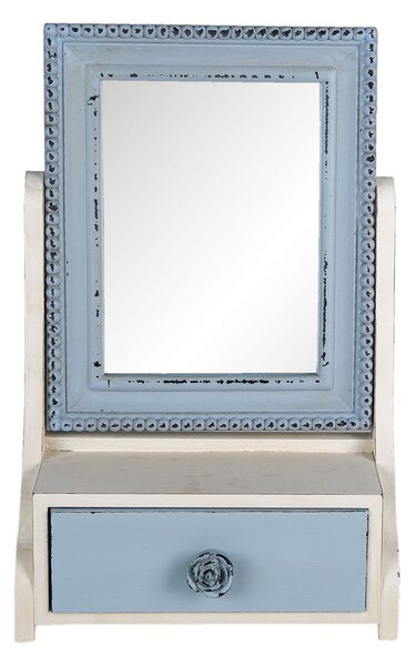 Stolný kozmetické zrkadlo sa šuplíčku Jessi - 25*14*38 cm - Clayre & Eef