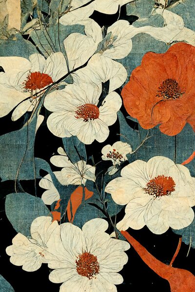 Ilustrácia Asian Flowers, Treechild