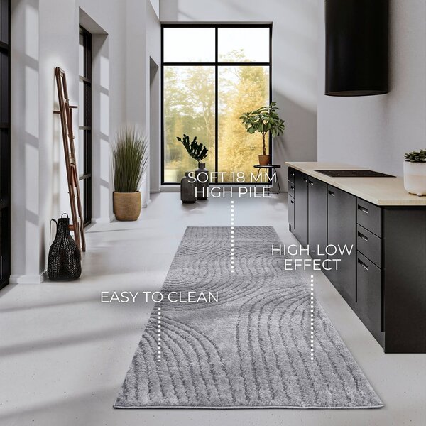 Sivý behúň 80x240 cm Pigment Light Grey – Elle Decoration