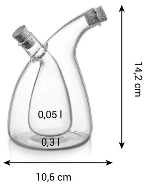Tescoma Fľaša na olej a ocot Virgo 300/50 ml
