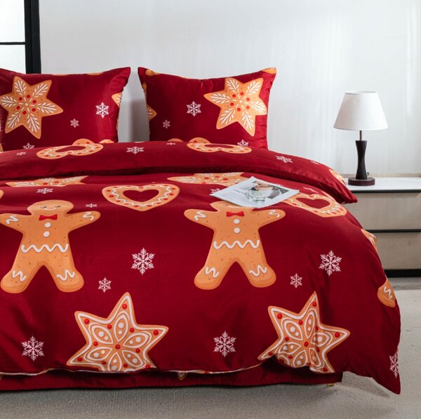 Obliečky z mikrovlákna GINGERSTAR červené Rozmer obliečky: 70 x 80 cm | 140 x 200 cm