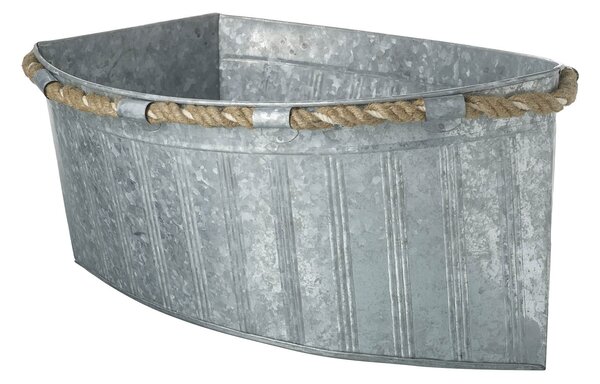 Plechový obal na kvetináč v tvare lode Boat Planter - Ø 28*40*56cm - Ostatní