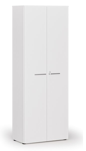 Kancelárska skriňa s dverami PRIMO WHITE, 800 x 420 x 2128 mm, biela