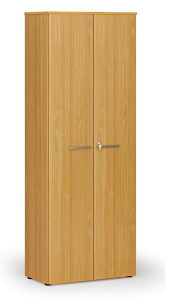 Kancelárska skriňa s dverami PRIMO WOOD, 800 x 420 x 2128 mm, buk