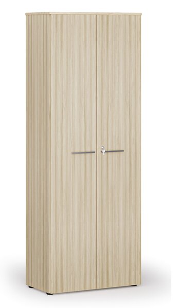 Kancelárska skriňa s dverami PRIMO WOOD, 800 x 420 x 2128 mm, dub prírodný