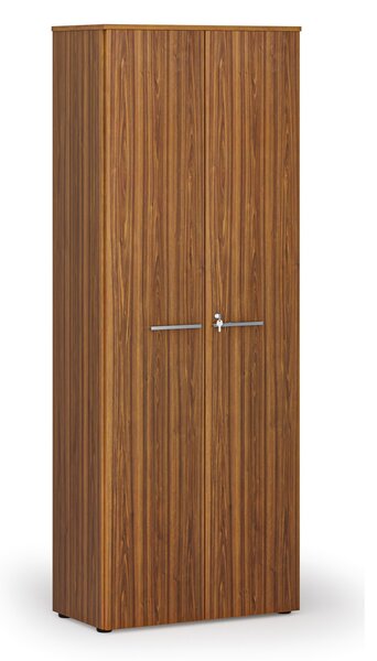 Kancelárska skriňa s dverami PRIMO WOOD, 800 x 420 x 2128 mm, orech