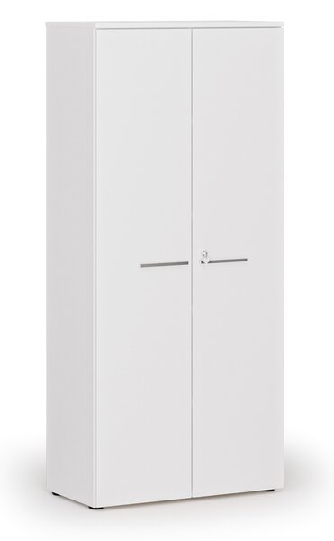 Kancelárska skriňa s dverami PRIMO WHITE, 800 x 420 x 1781 mm, biela