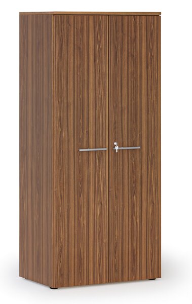 Kancelárska policová skriňa PRIMO WOOD s dverami, 800 x 500 x 1781 mm, orech