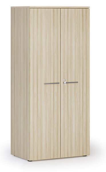 Kancelárska policová skriňa PRIMO WOOD s dverami, 800 x 500 x 1781 mm, dub prírodný