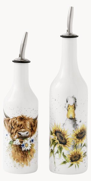 Dávkovače na ocot a olej z jemného kostného porcelánu Wrendale, 2 ks