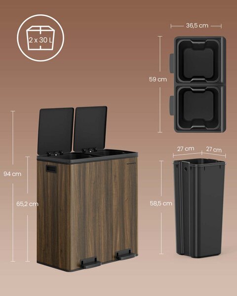 Odpadkový kôš 60L LTB060N02