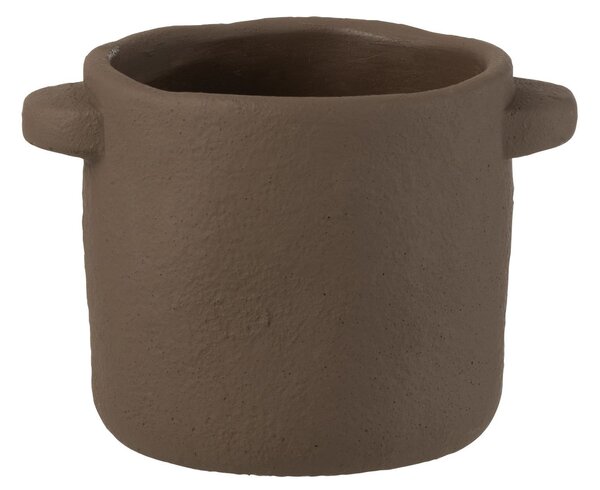 Dekoračný cementový hrniec Gustave Taupe - 18*14*12 cm - J-Line by Jolipa