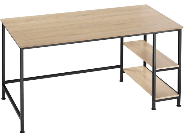 Tectake 404424 počítačový stôl canton - industrial svetlé drevo