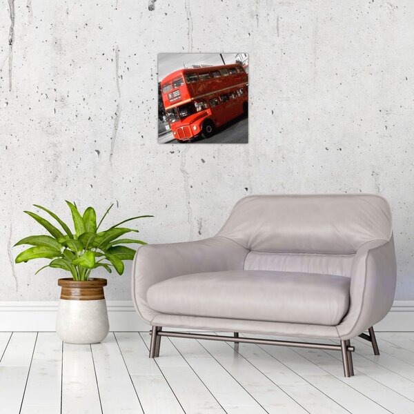 Anglický autobus Double-decker - obraz (Obraz 30x30cm)
