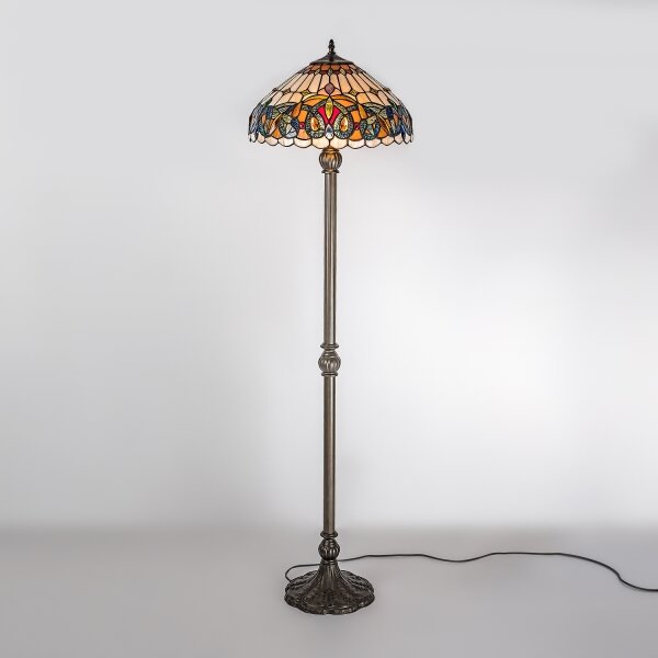 Brilagi - Tiffany vitrážová stojacia lampa LUISA 2xE27/60W/230V