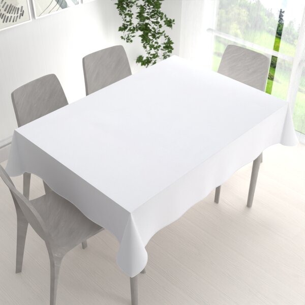 Biante Teflónový obdĺžnikový obrus TF-068 Biely bez vzoru 50x100 cm