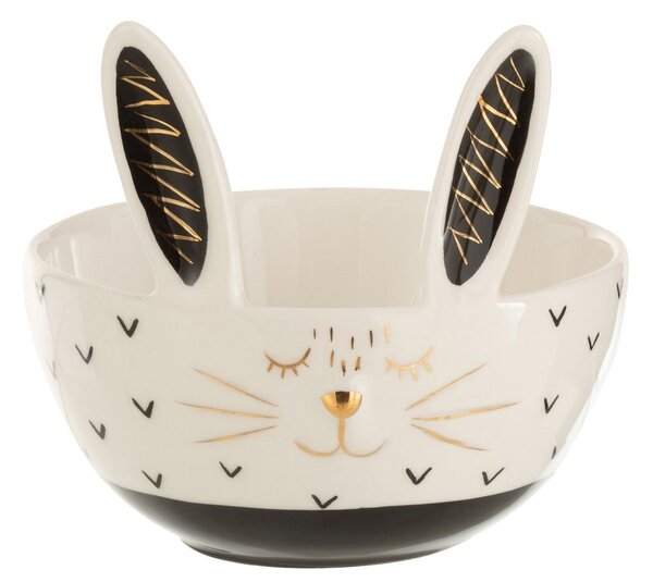 Keramická miska s uškami zajačik Rabbito - Ø12*11 cm - J-Line by Jolipa