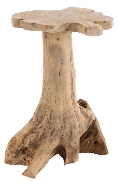 Prírodný odkladací stolík Amy z tíkového dreva - 46*43*65cm - J-Line by Jolipa