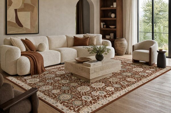Koberec ATLAS 493.110.TB300 hnedý / krémový