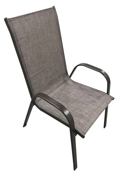 TEMPO Stohovateľná stolička, hnedý melír/hnedá, ALDERA