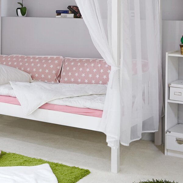POSTEĽ S NEBESAMI, 90/200 cm ružová, biela Livetastic - Postele, Online Only