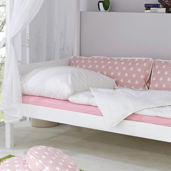 POSTEĽ S NEBESAMI, 90/200 cm ružová, biela Livetastic - Postele, Online Only