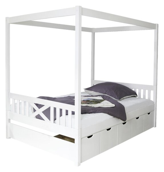 POSTEĽ S NEBESAMI, 140/200 cm biela MID.YOU - Postele, Online Only