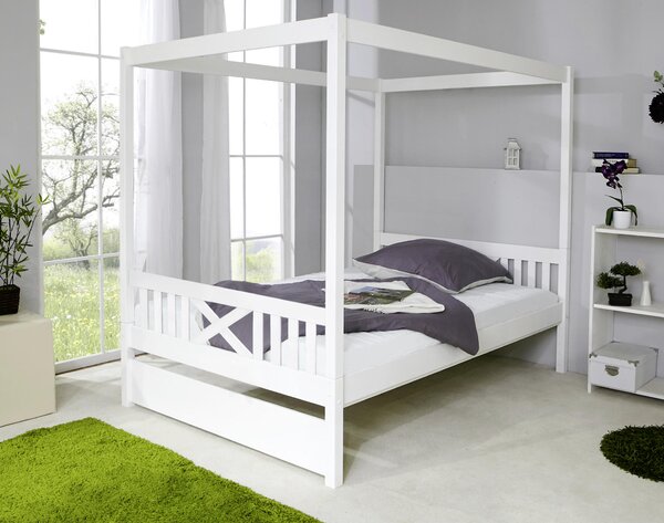 POSTEĽ S NEBESAMI, 140/200 cm biela MID.YOU - Postele, Online Only