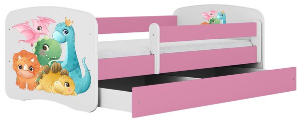 POSTEĽ PRE DETI A MLÁDEŽ 80/160 cm, biela, pink MID.YOU - Detské izby, Online Only