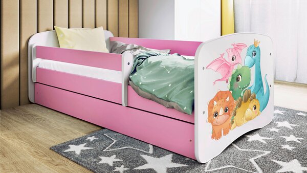 POSTEĽ PRE DETI A MLÁDEŽ 80/160 cm, biela, pink MID.YOU - Detské izby, Online Only